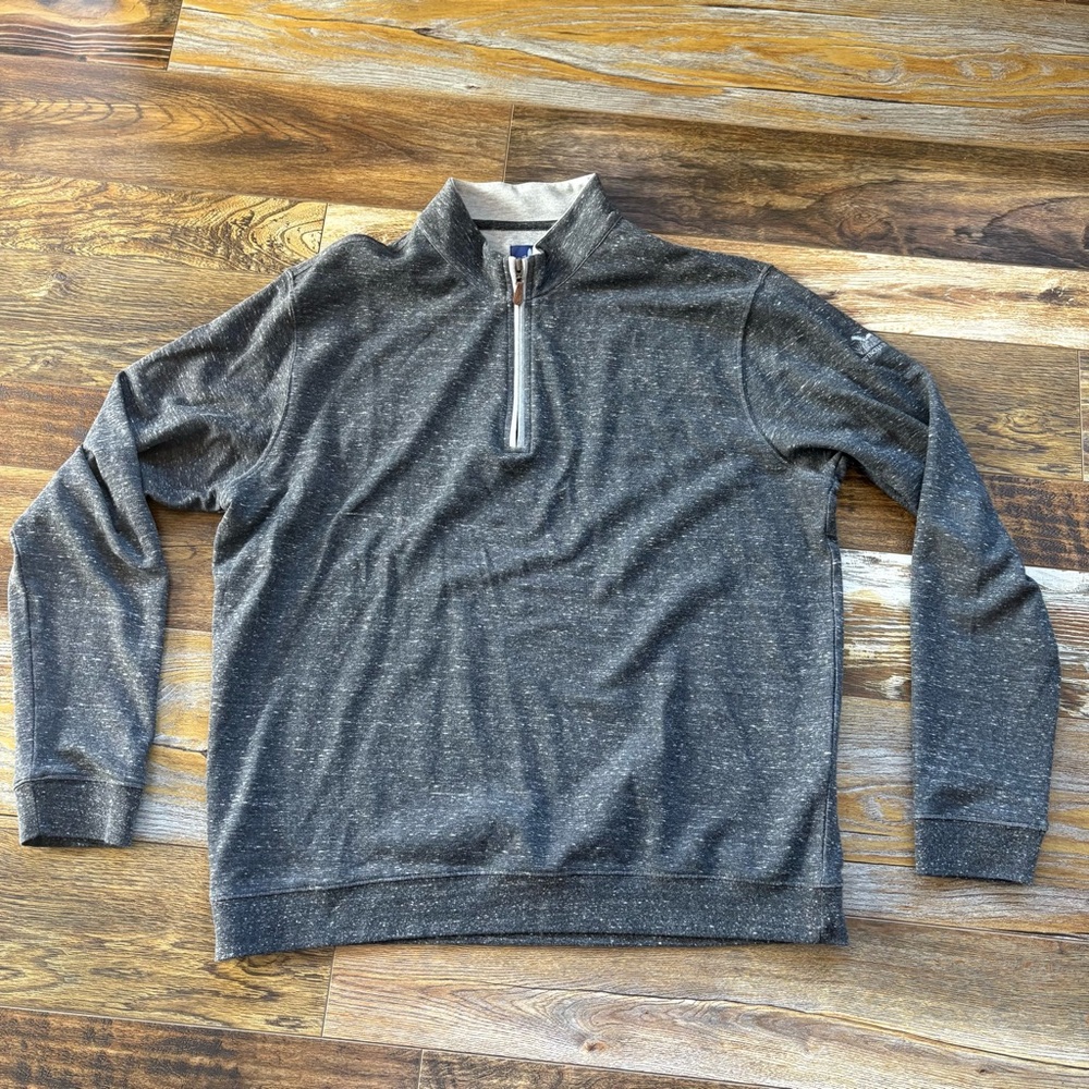 Johnnie-O Sully Quarter 1/4 Zip Sweater Men Size XL Gray